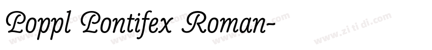 Poppl Pontifex Roman字体转换